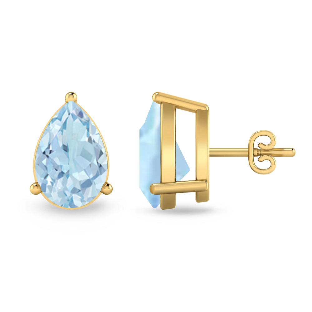 Yellow Gold - Aquamarine