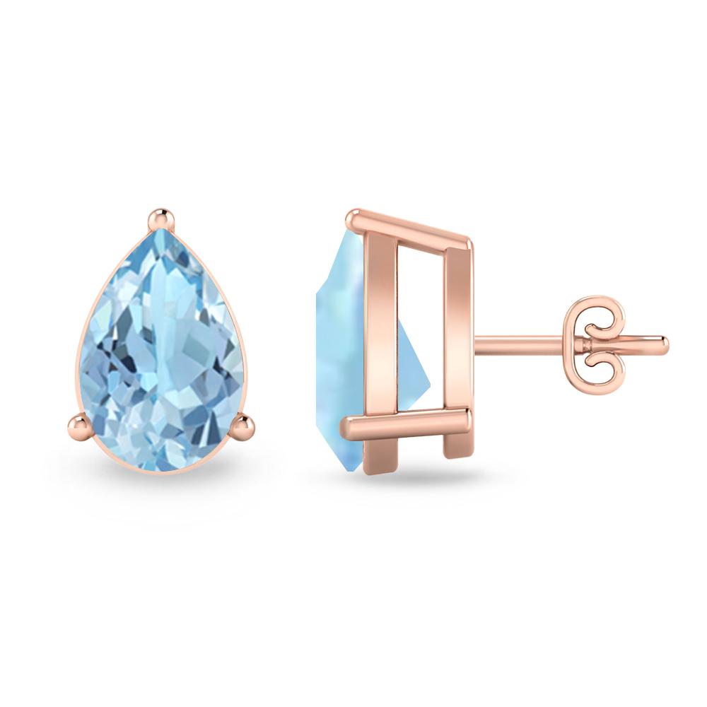 Rose Gold - Aquamarine