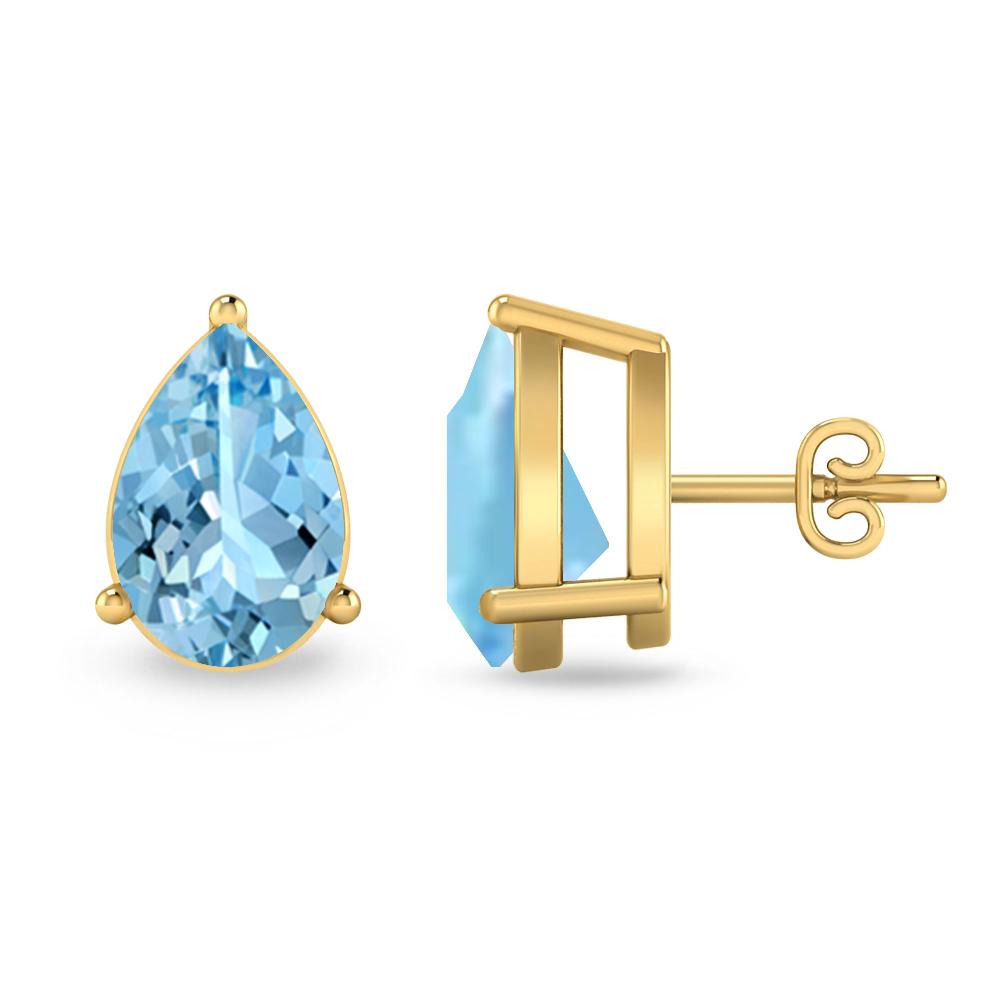 Yellow Gold - Aquamarine