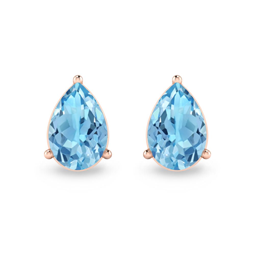 Rose Gold - Blue Topaz