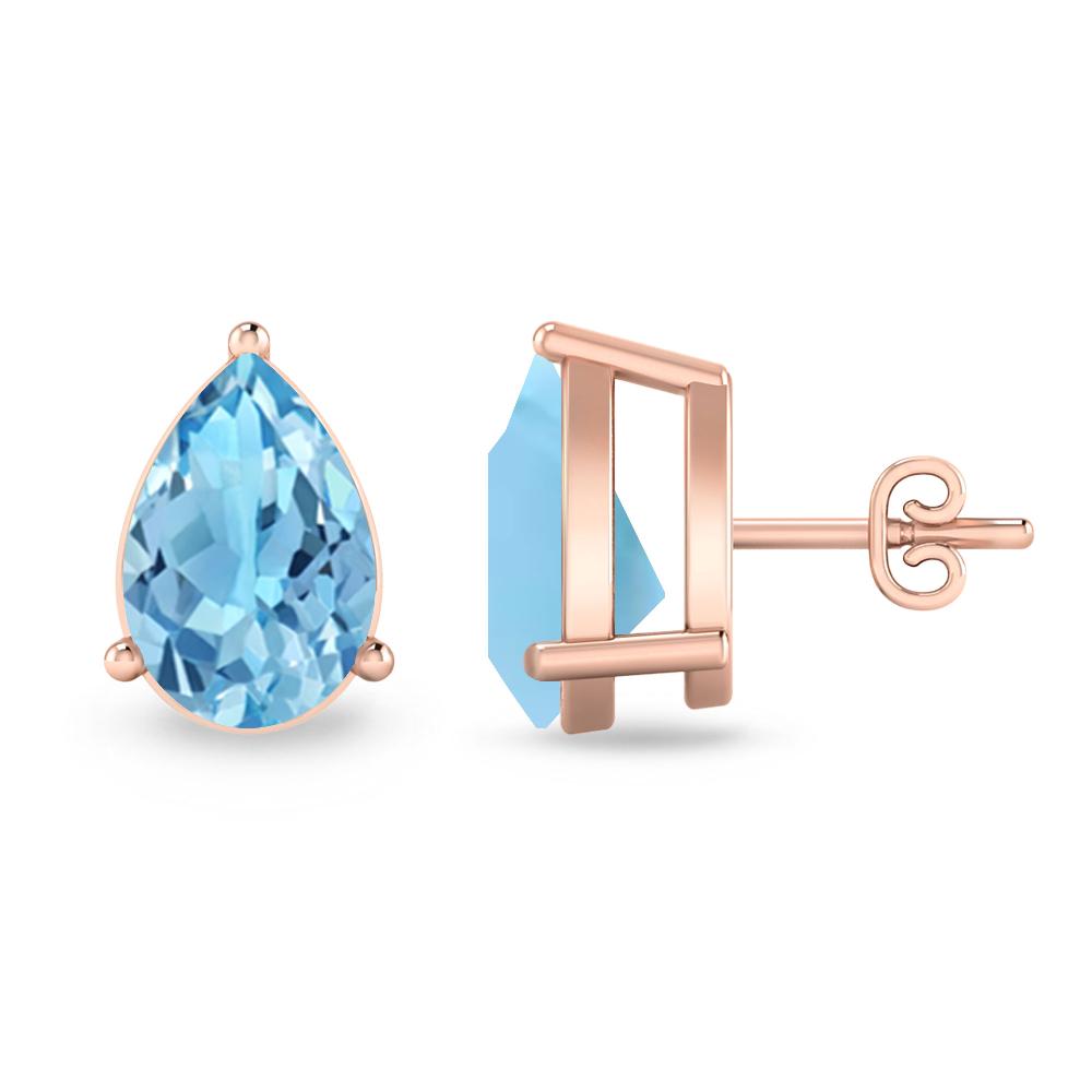 Rose Gold - Blue Topaz