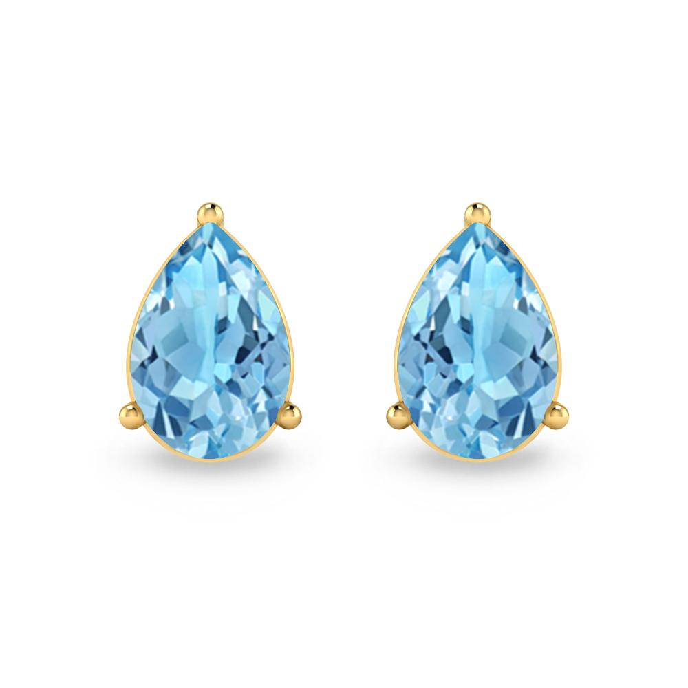 Yellow Gold - Blue Topaz