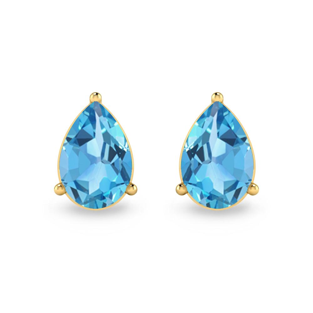 Yellow Gold - Blue Topaz