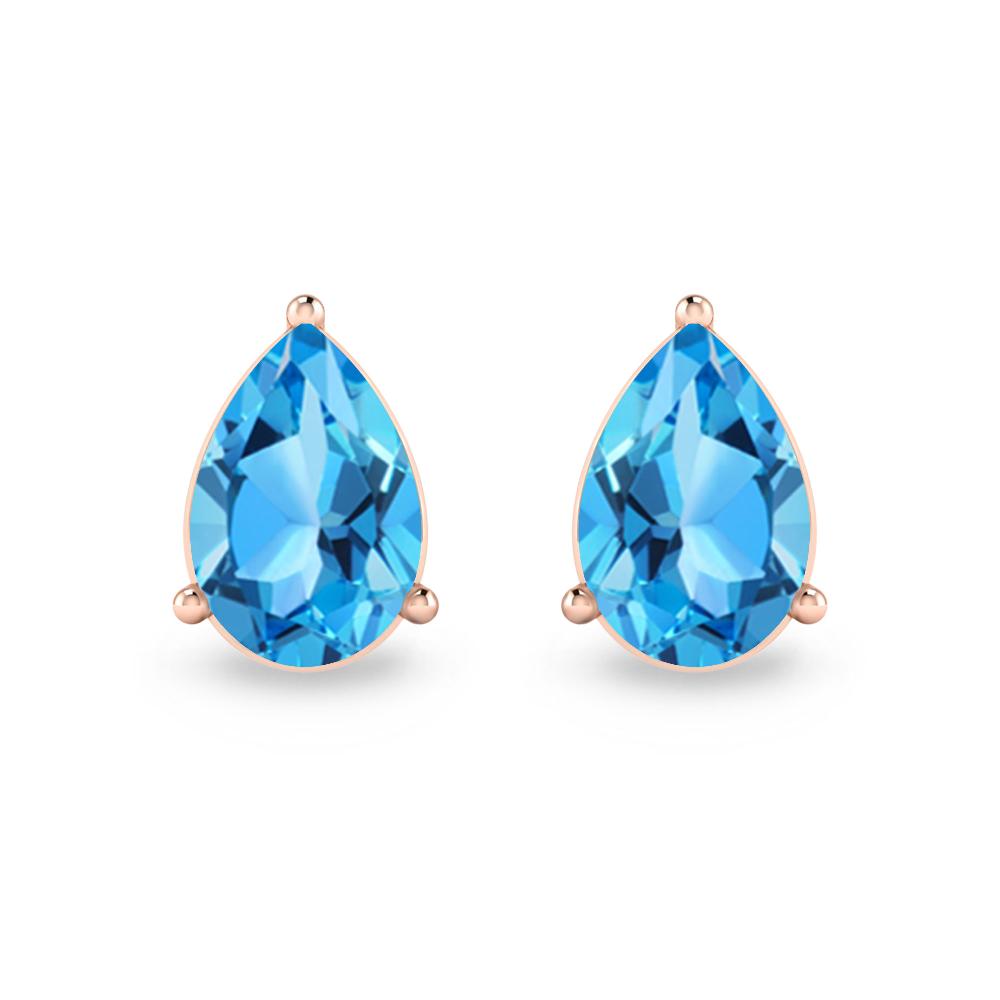 Rose Gold - Blue Topaz