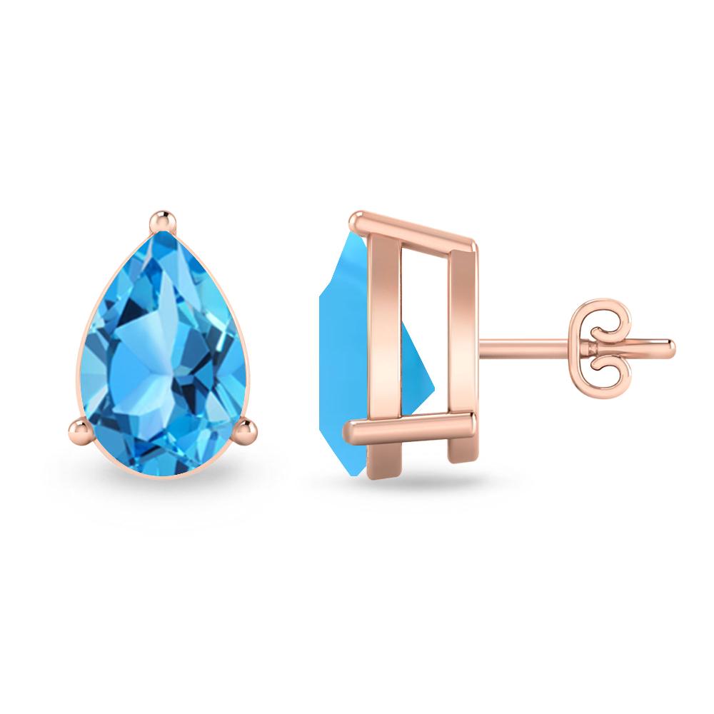 Rose Gold - Blue Topaz