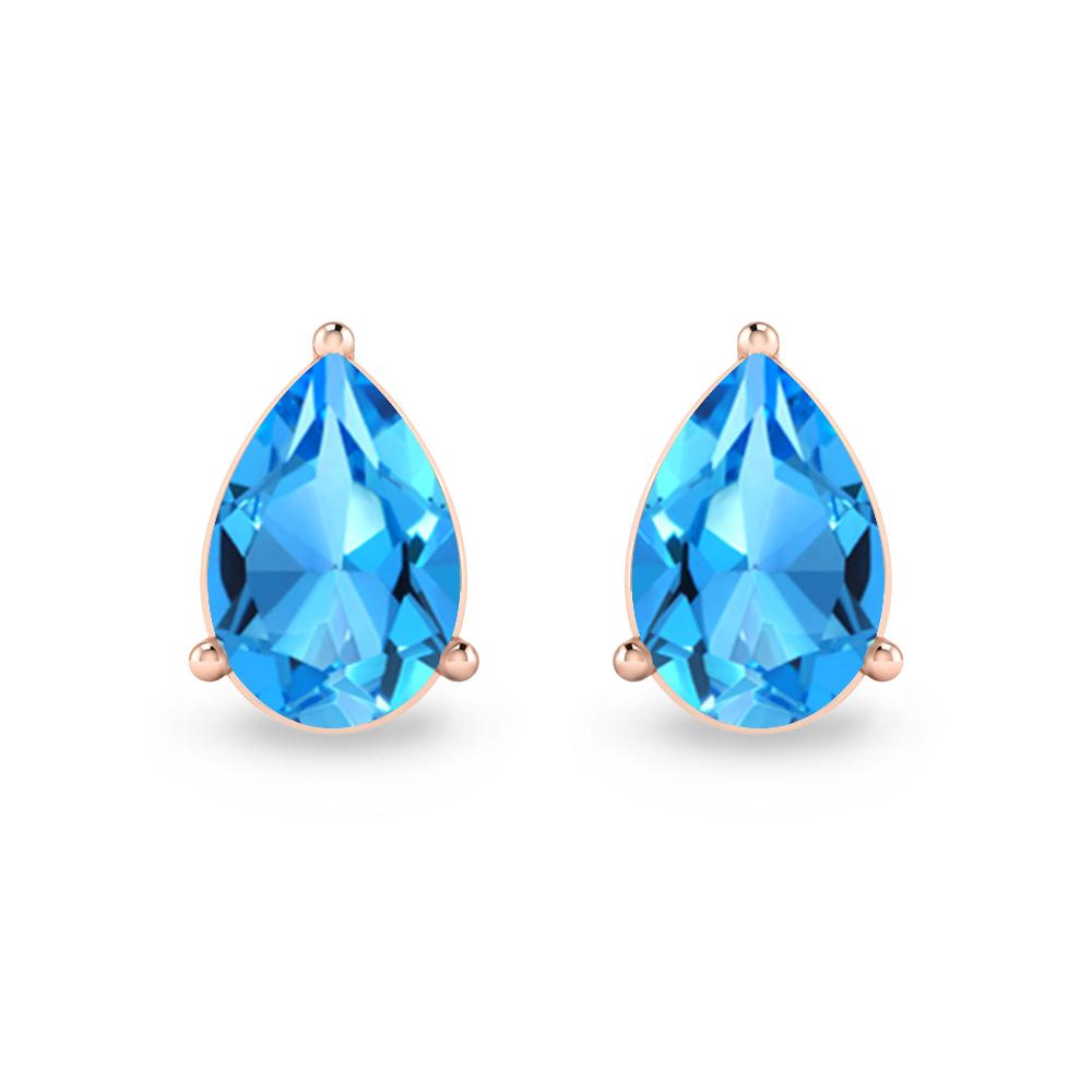 Rose Gold - Blue Topaz