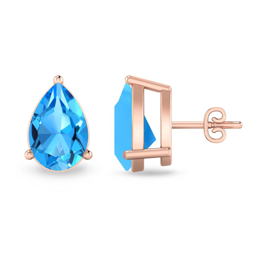 Rose Gold - Blue Topaz