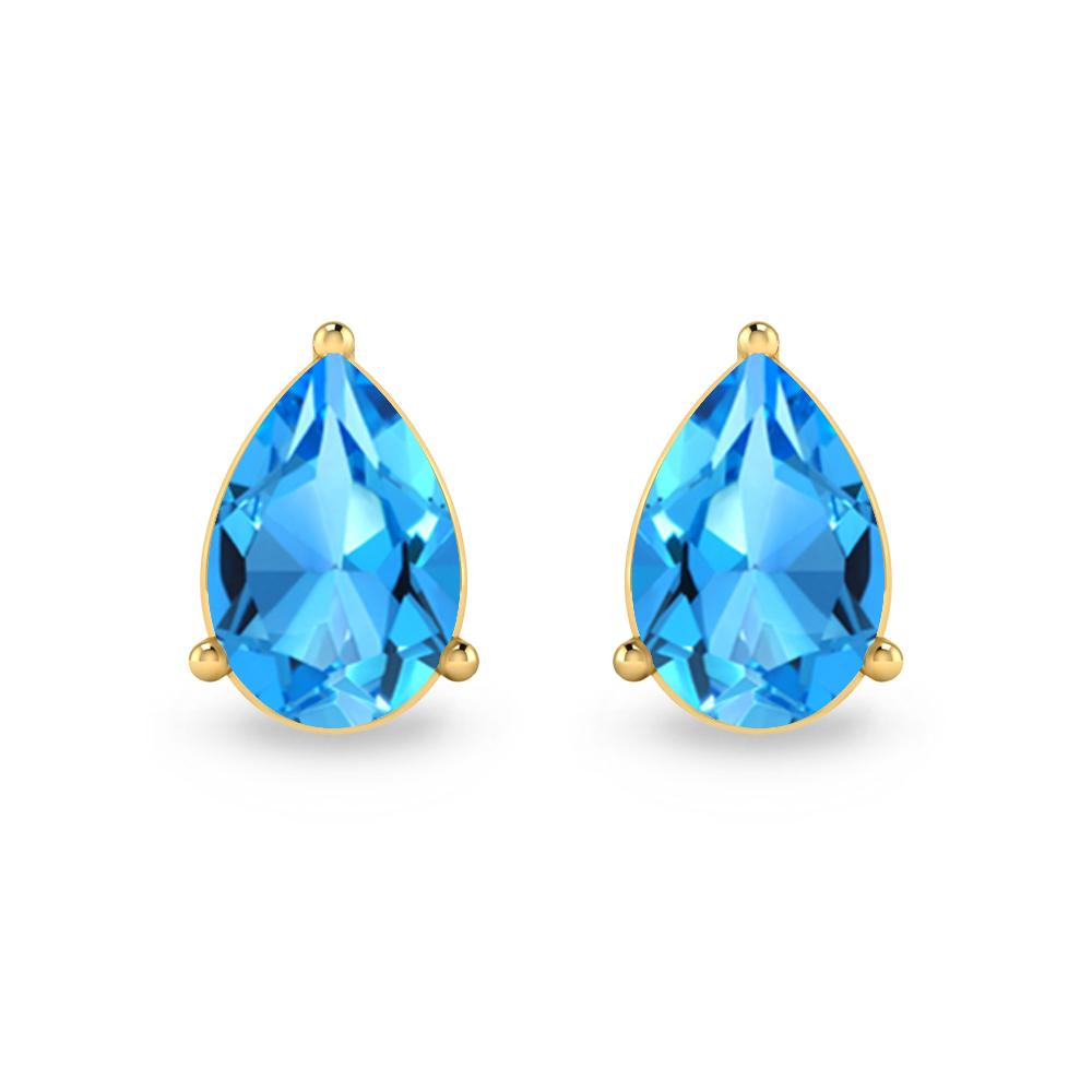 Yellow Gold - Blue Topaz