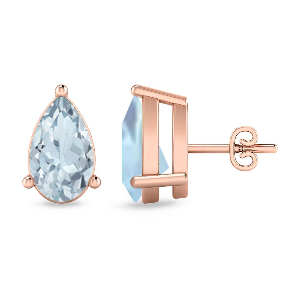 Rose Gold - Aquamarine