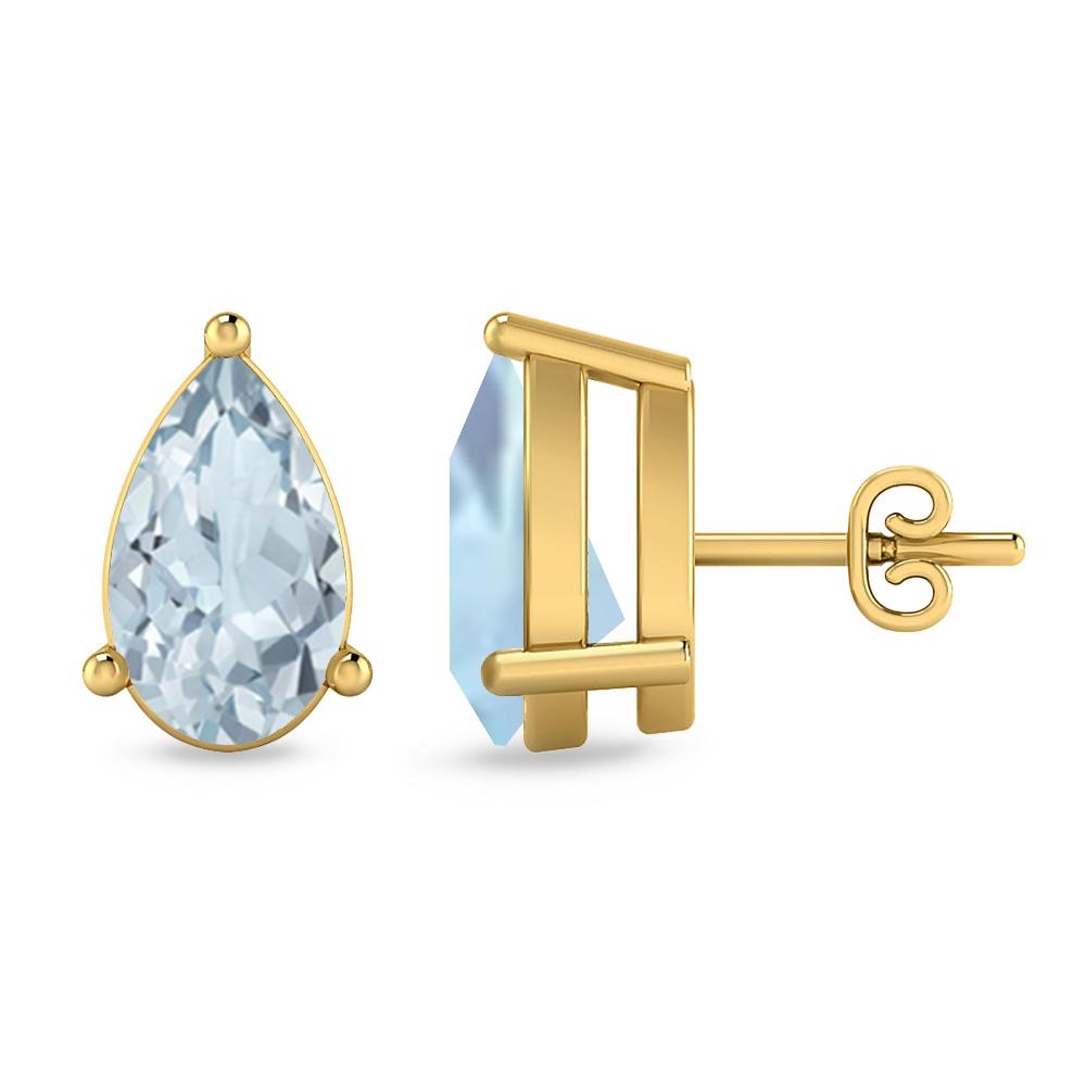 Yellow Gold - Aquamarine