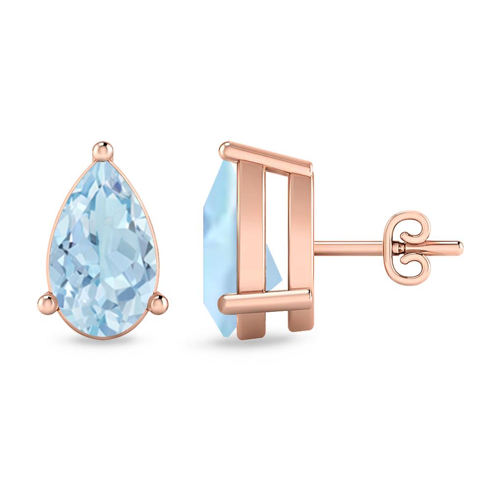 Rose Gold - Aquamarine