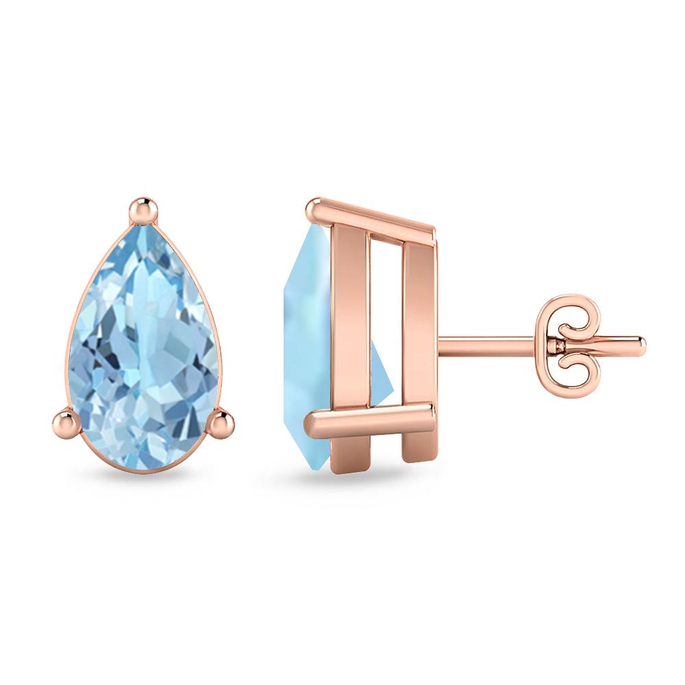 Rose Gold - Aquamarine