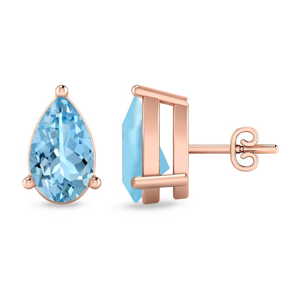 Rose Gold - Aquamarine