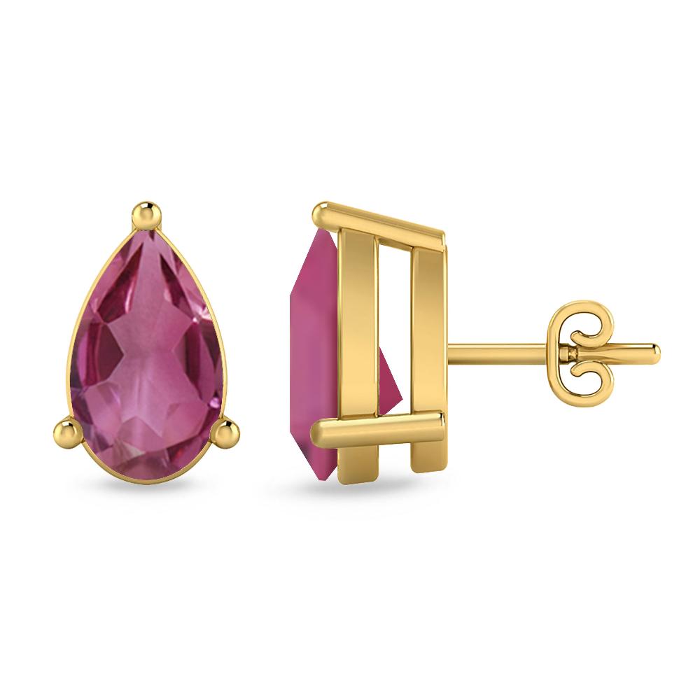 Yellow Gold - Pink Tourmaline