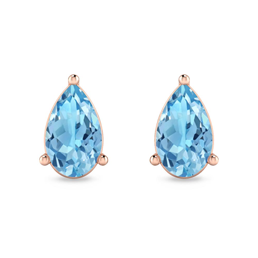 Rose Gold - Blue Topaz