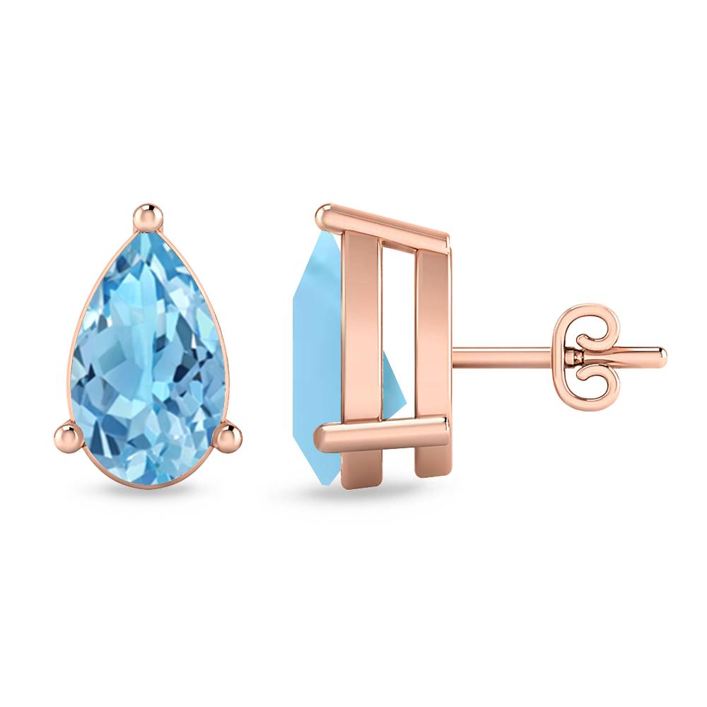 Rose Gold - Blue Topaz