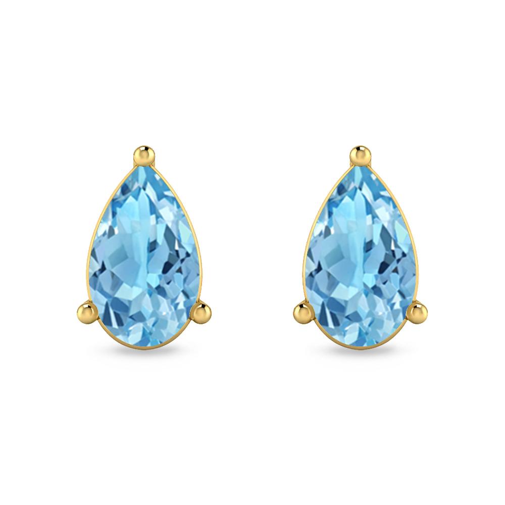 Yellow Gold - Blue Topaz