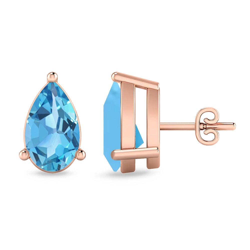 Rose Gold - Blue Topaz