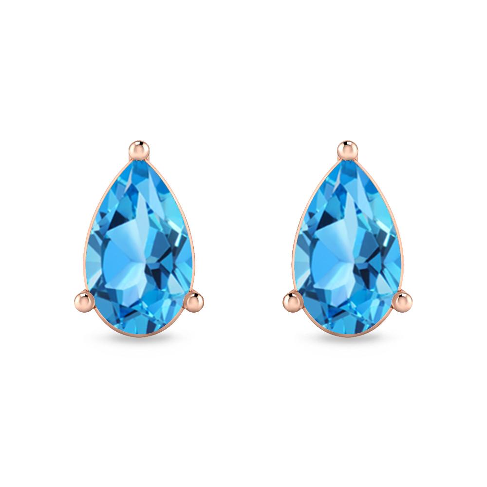 Rose Gold - Blue Topaz