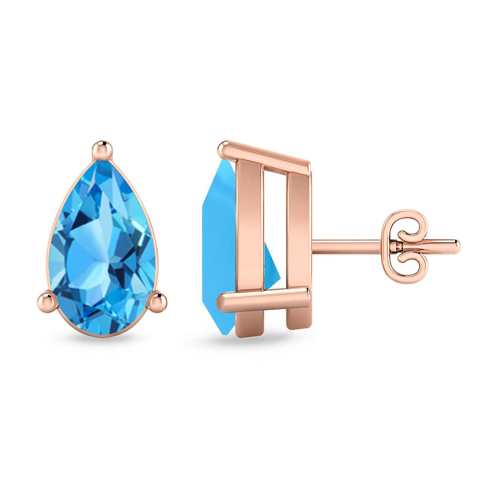 Rose Gold - Blue Topaz