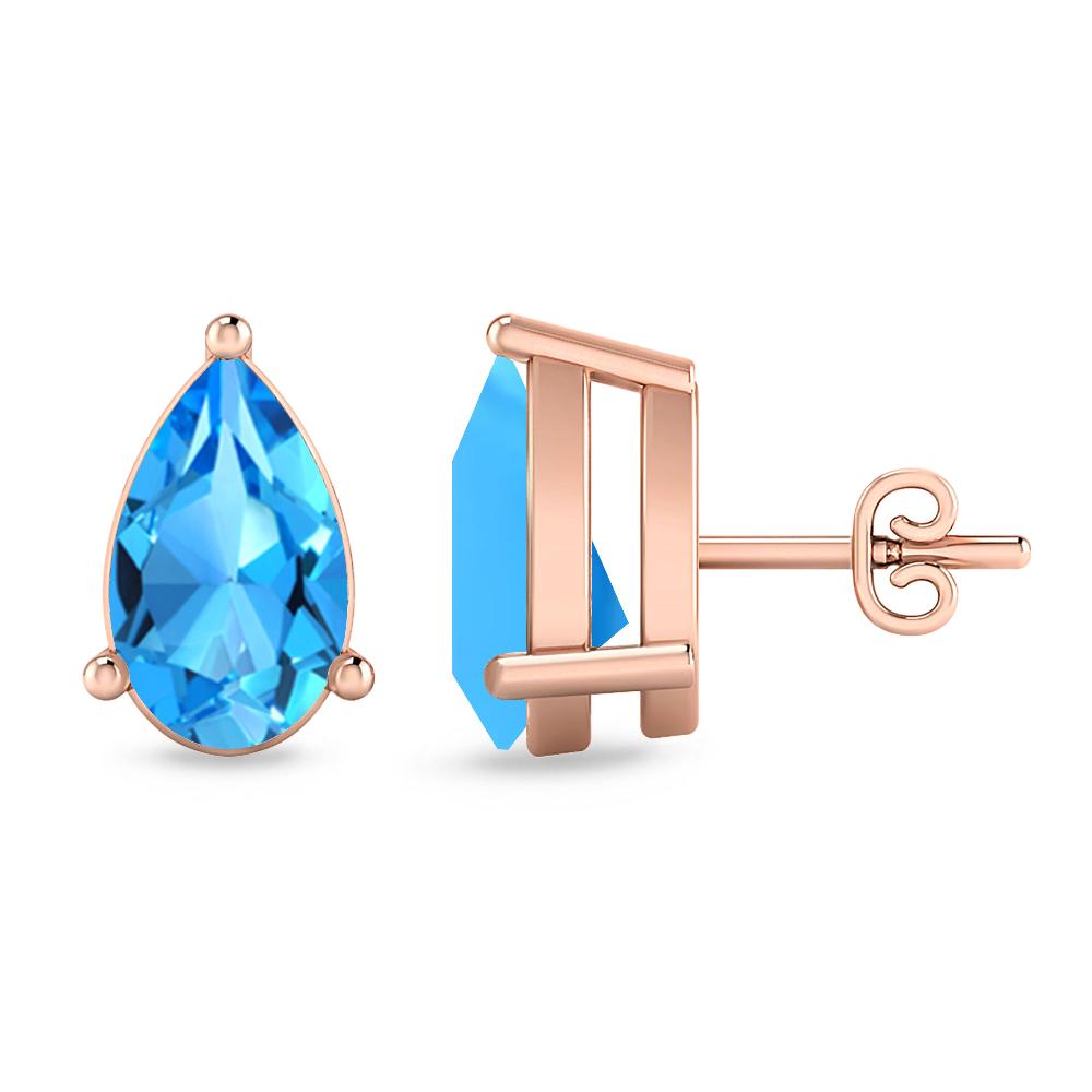 Rose Gold - Blue Topaz