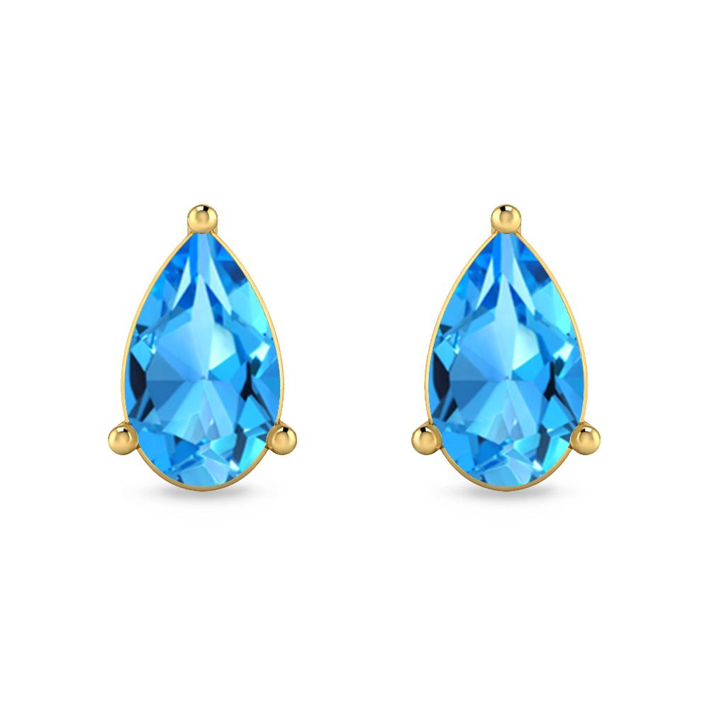 Yellow Gold - Blue Topaz