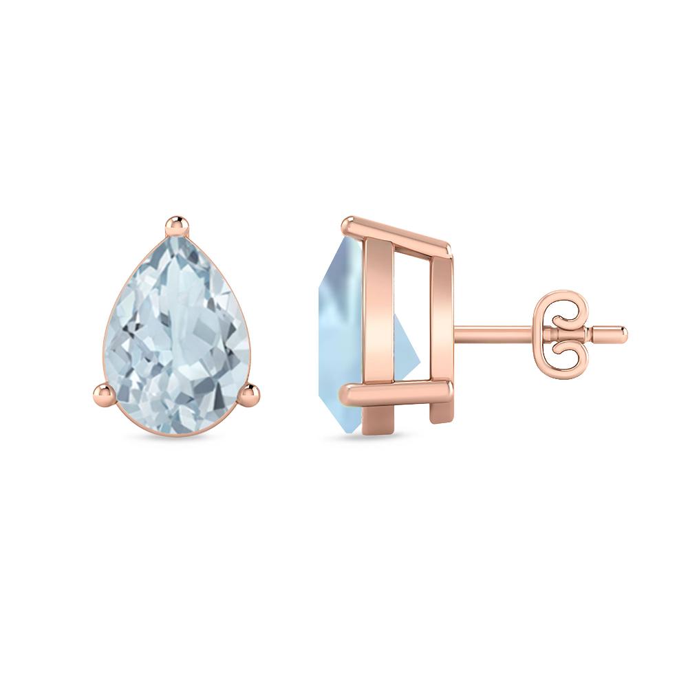 Rose Gold - Aquamarine