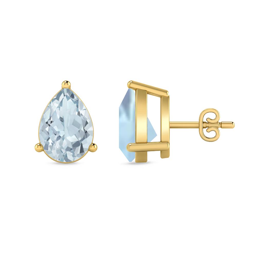 Yellow Gold - Aquamarine