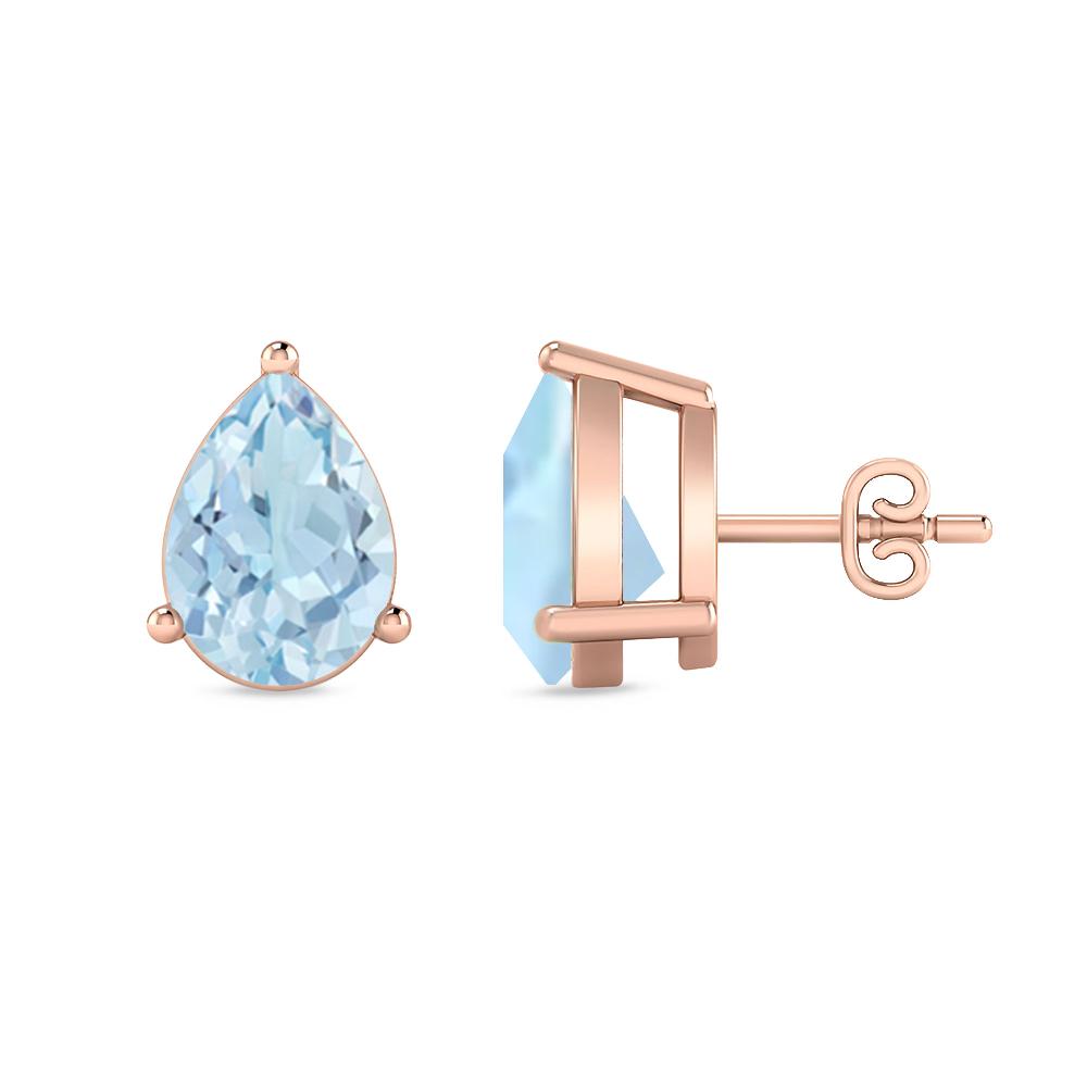 Rose Gold - Aquamarine