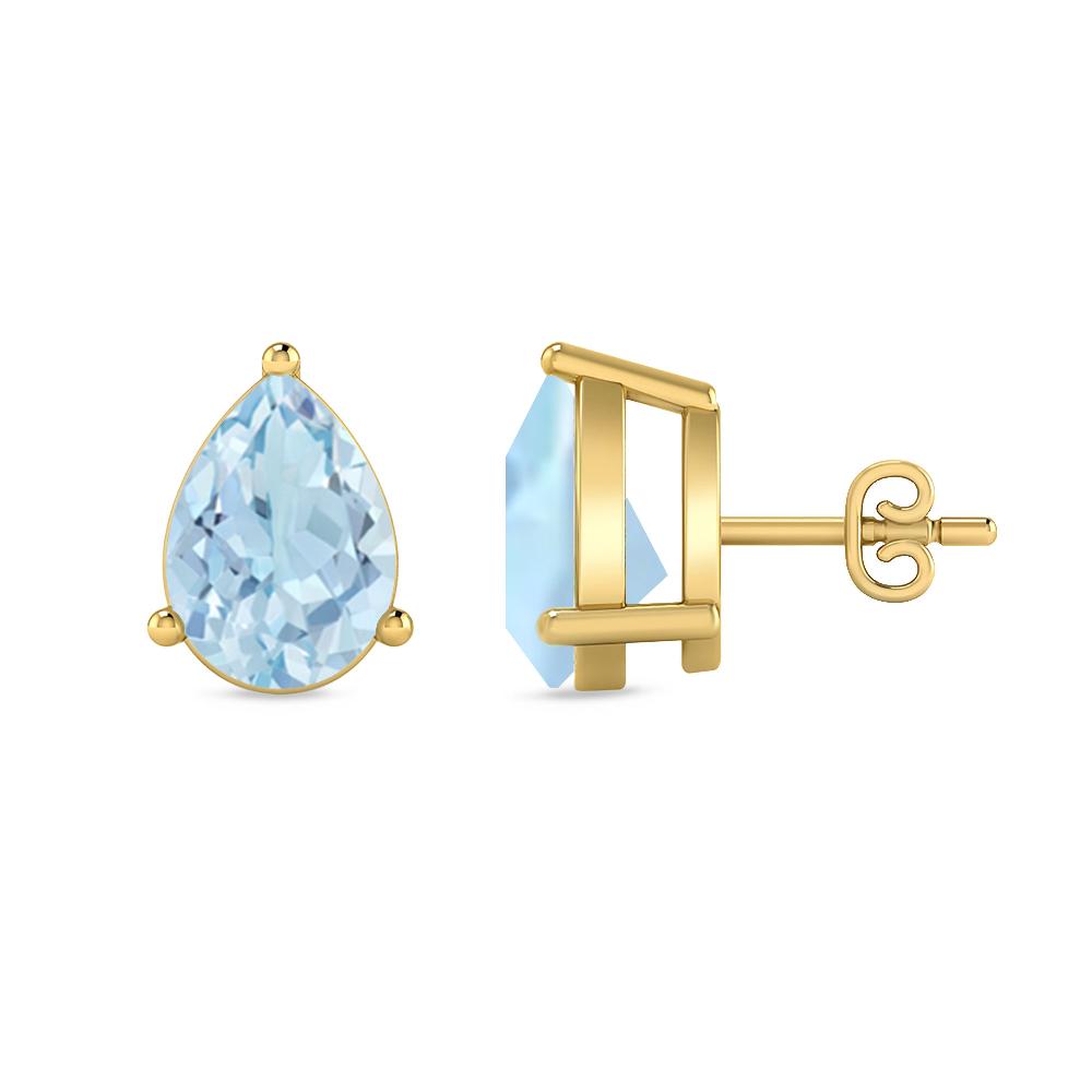 Yellow Gold - Aquamarine