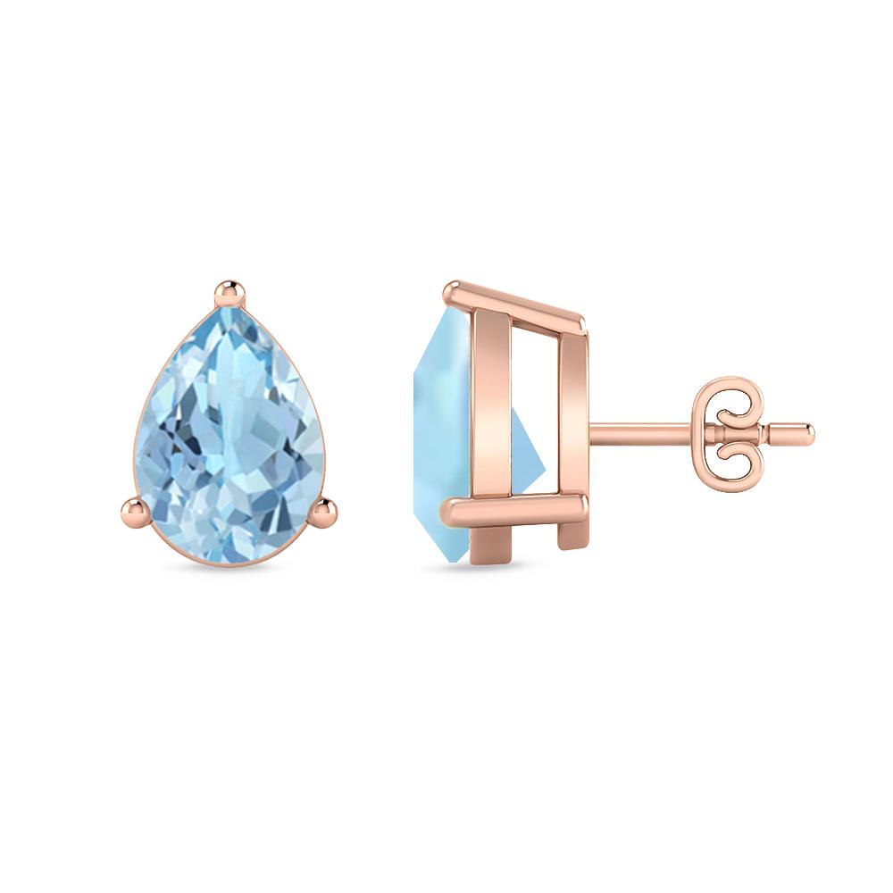 Rose Gold - Aquamarine