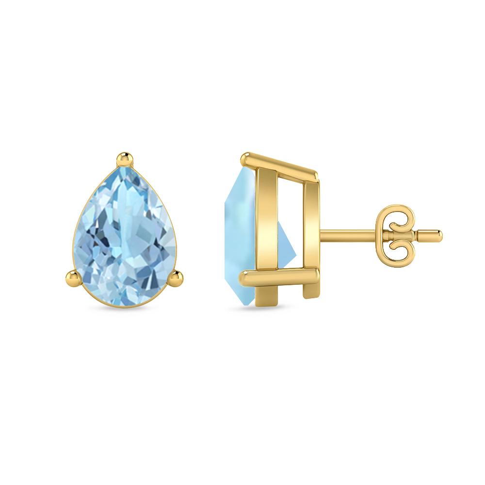 Yellow Gold - Aquamarine