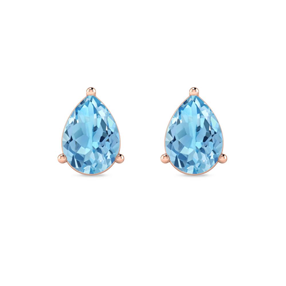 Rose Gold - Blue Topaz