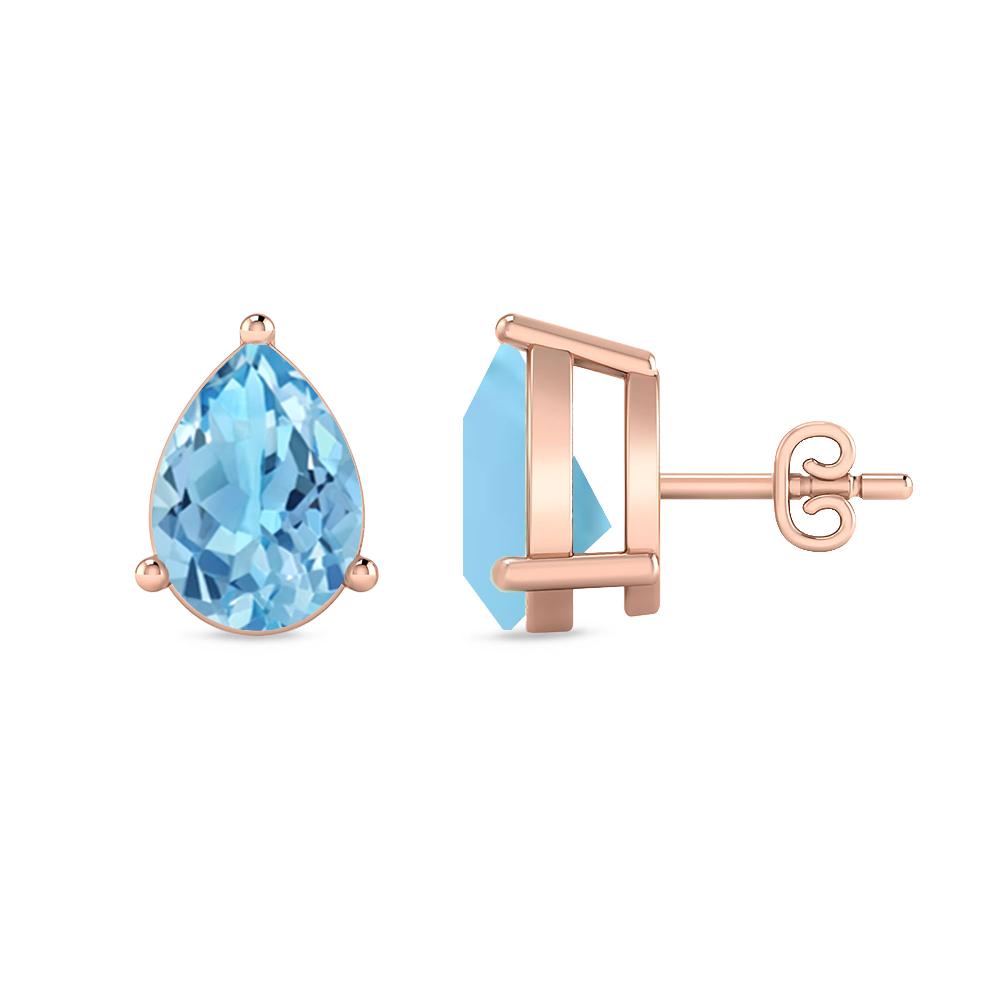 Rose Gold - Blue Topaz