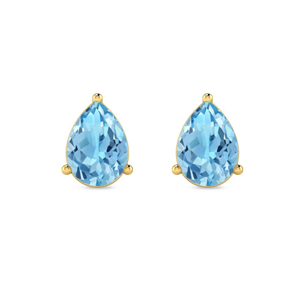 Yellow Gold - Blue Topaz