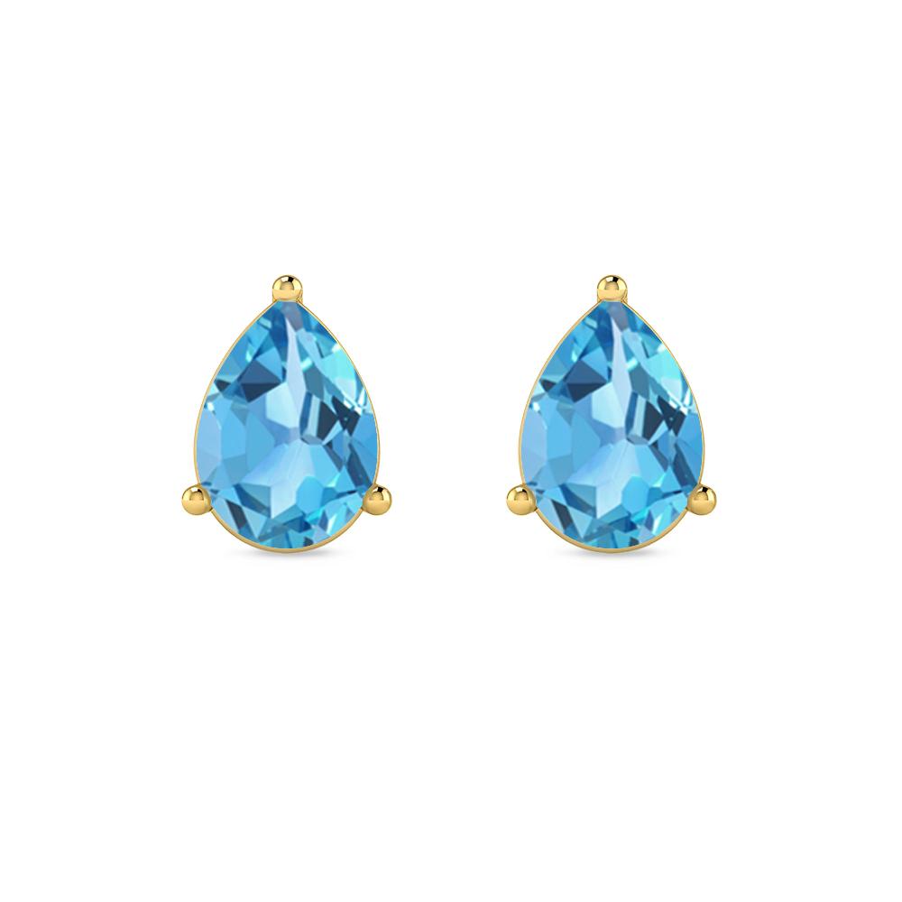 Yellow Gold - Blue Topaz