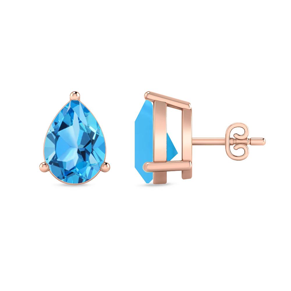 Rose Gold - Blue Topaz