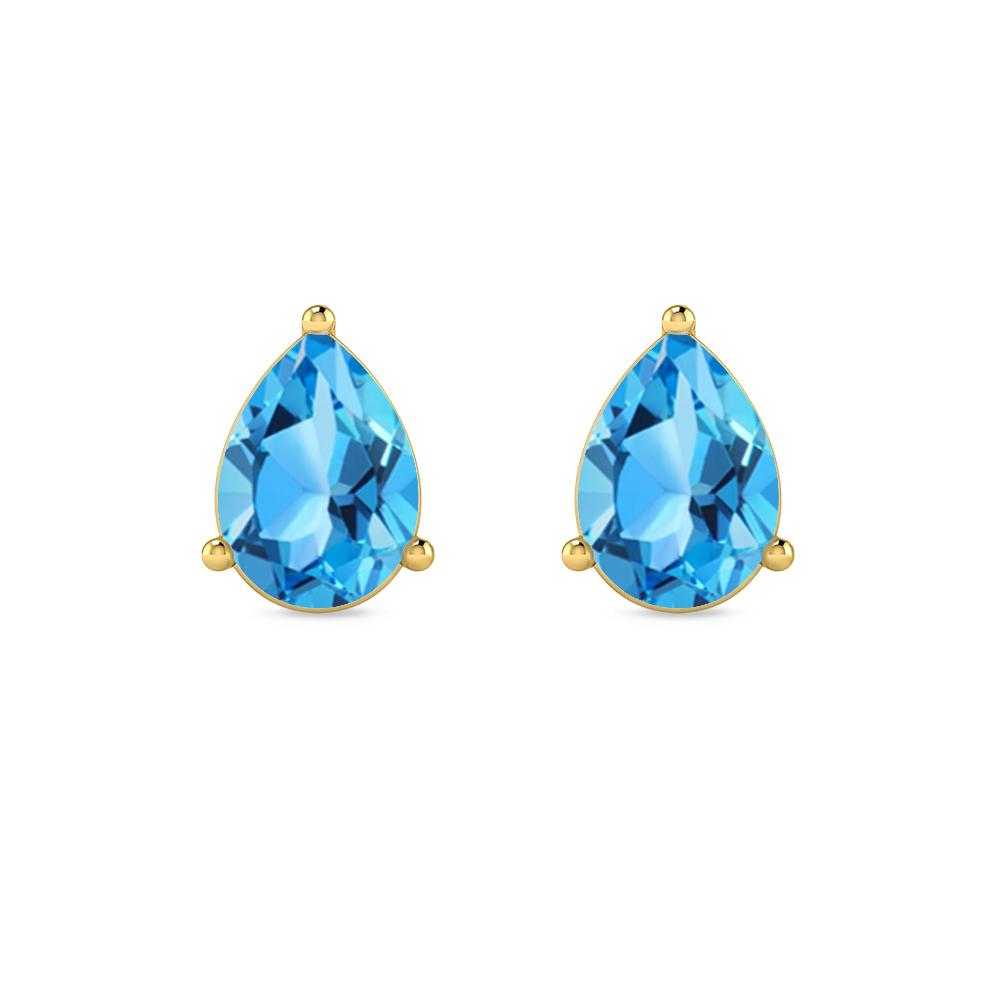 Yellow Gold - Blue Topaz