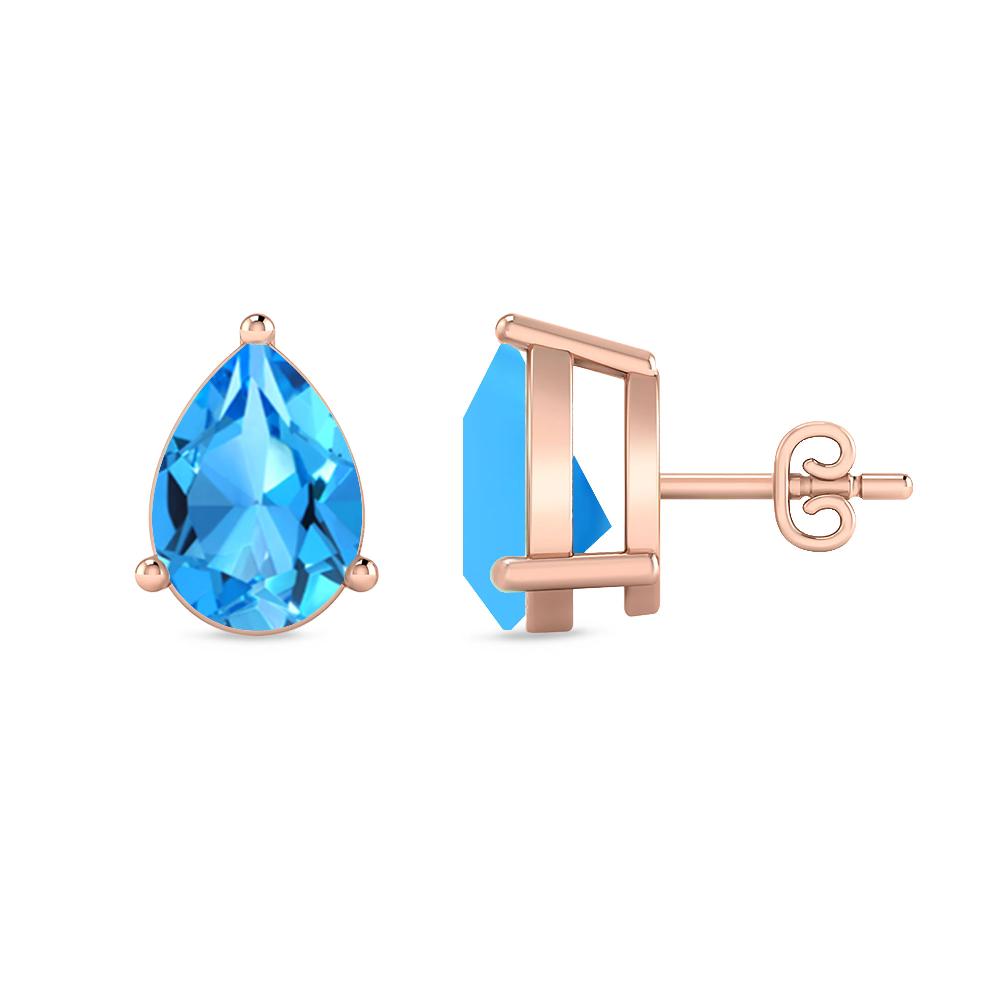 Rose Gold - Blue Topaz