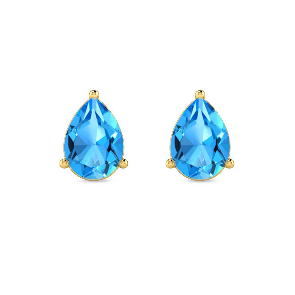 Yellow Gold - Blue Topaz