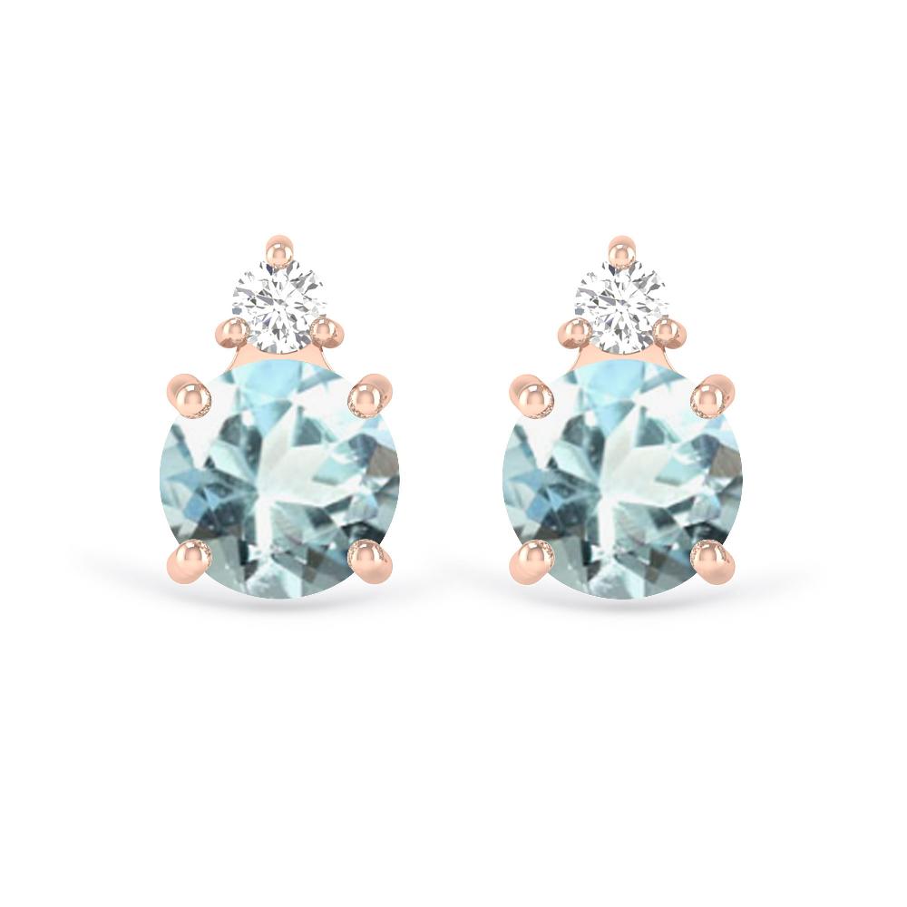 Rose Gold - Aquamarine