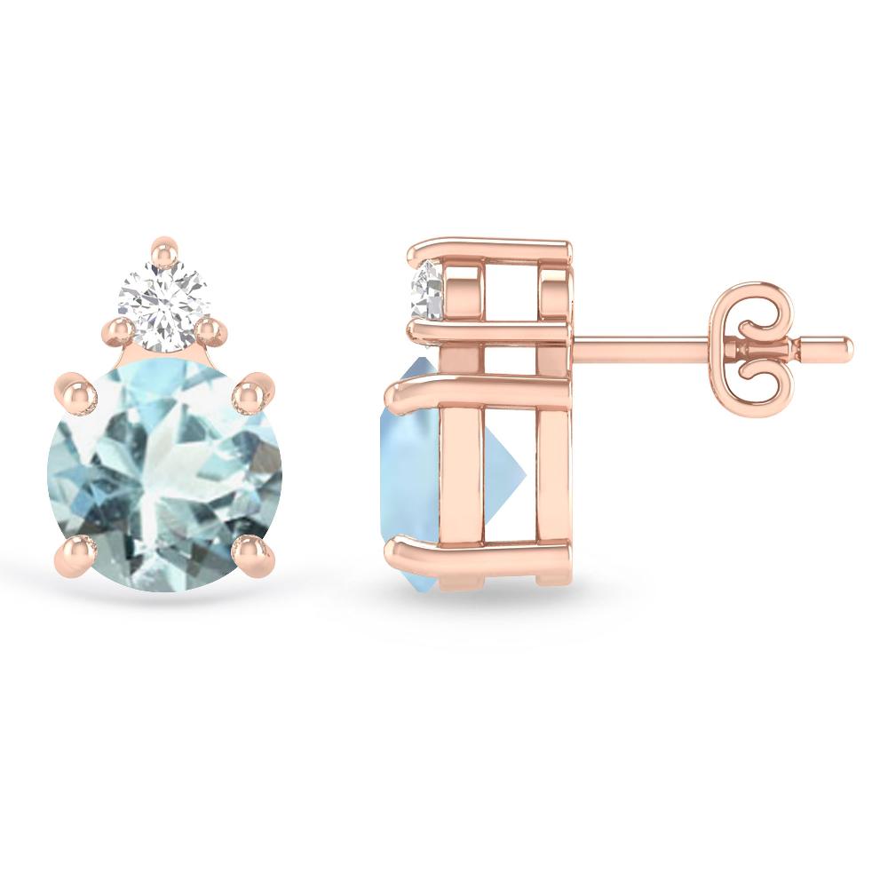 Rose Gold - Aquamarine