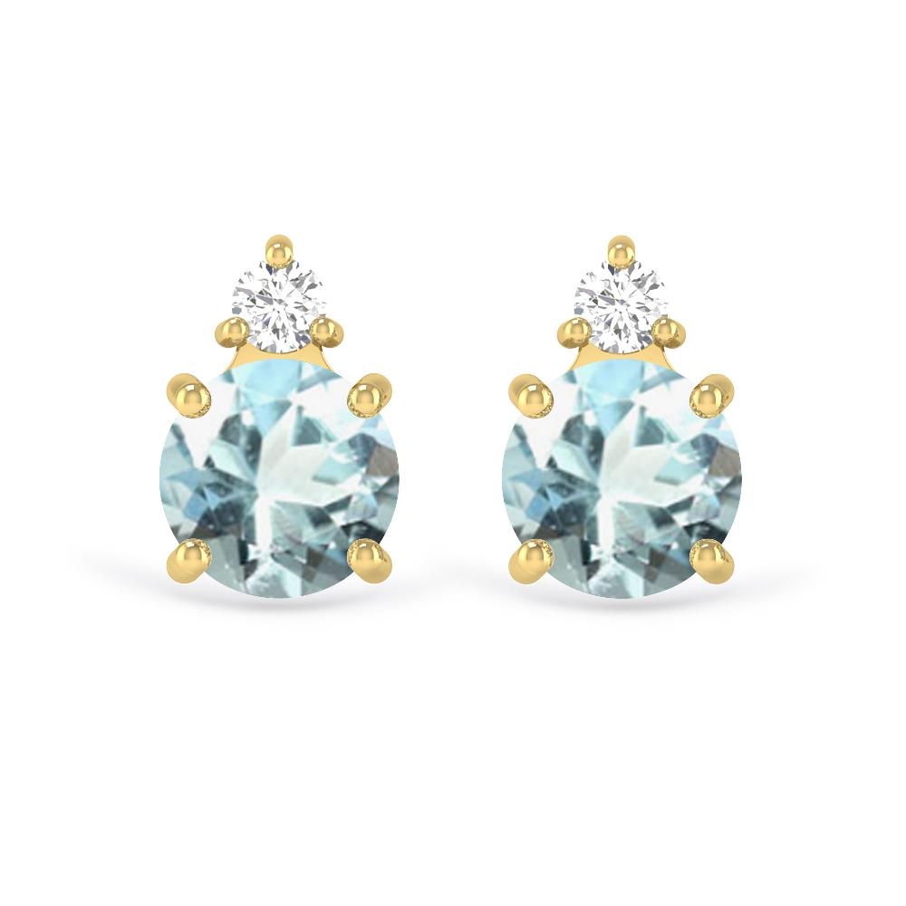 Yellow Gold - Aquamarine