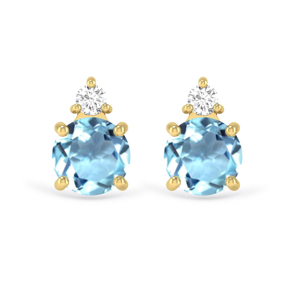 Yellow Gold - Aquamarine