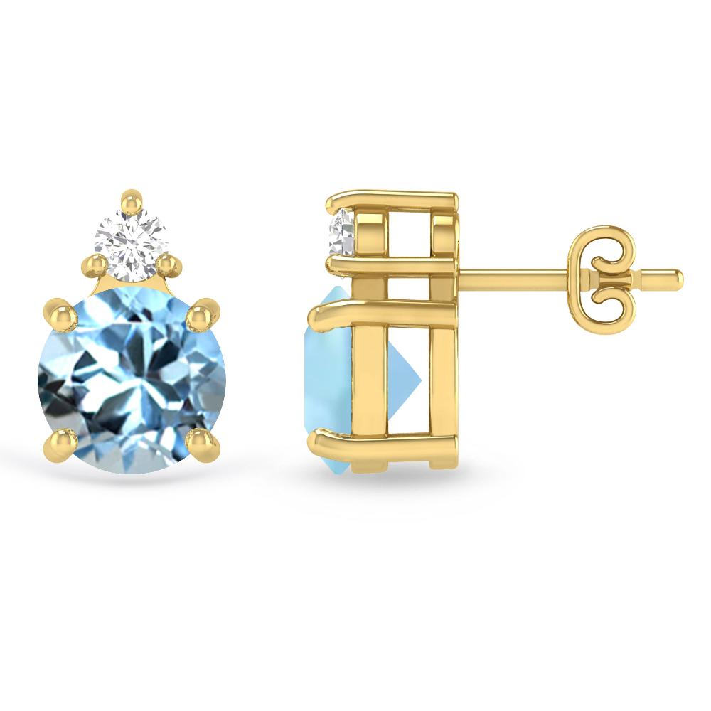 Yellow Gold - Aquamarine