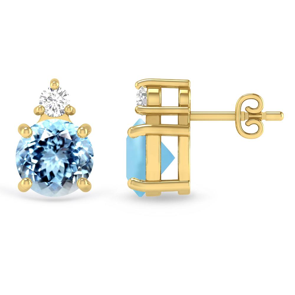 Yellow Gold - Aquamarine