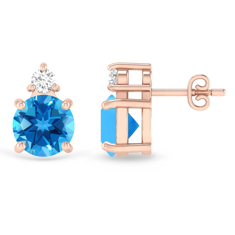 Rose Gold - Blue Topaz