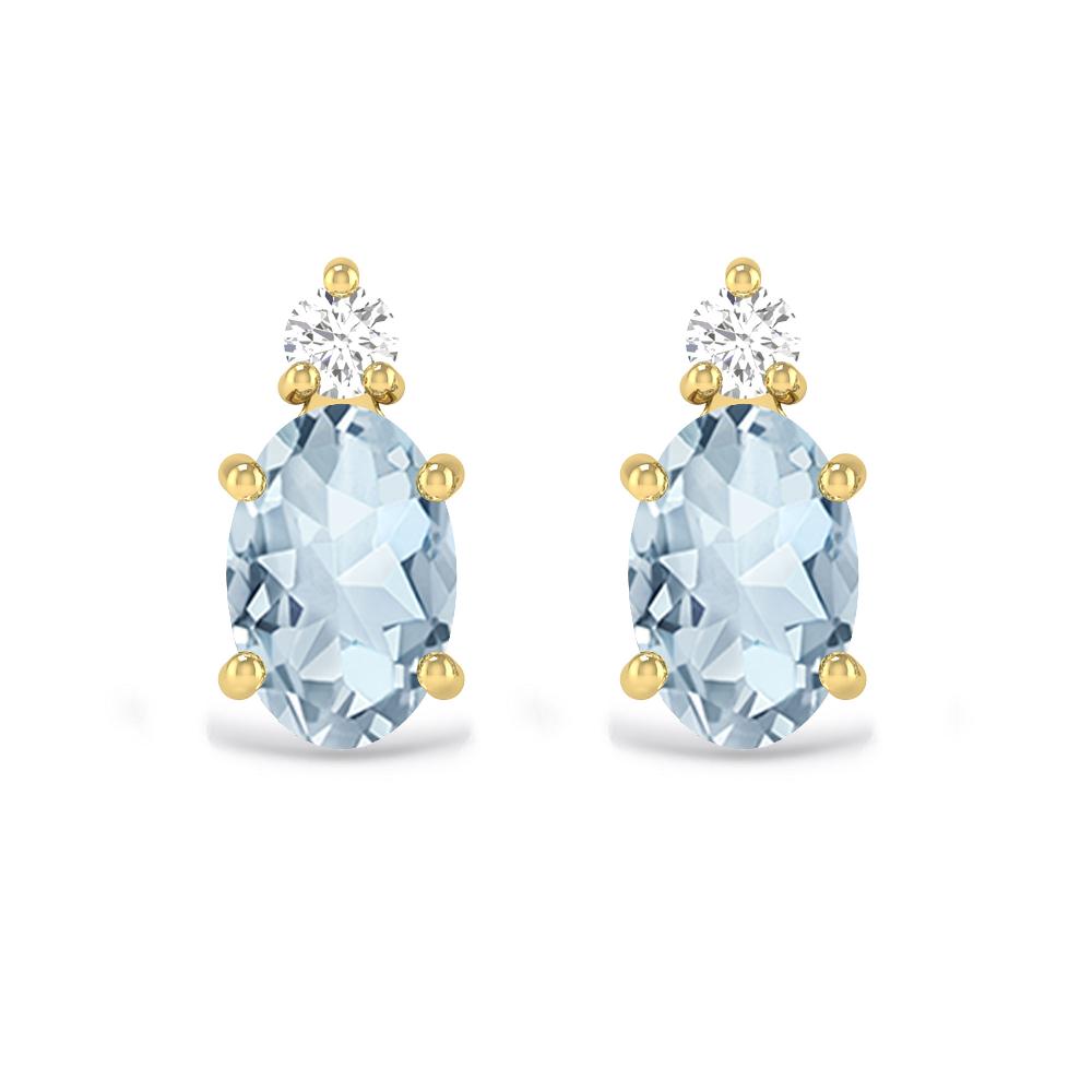 Yellow Gold - Aquamarine