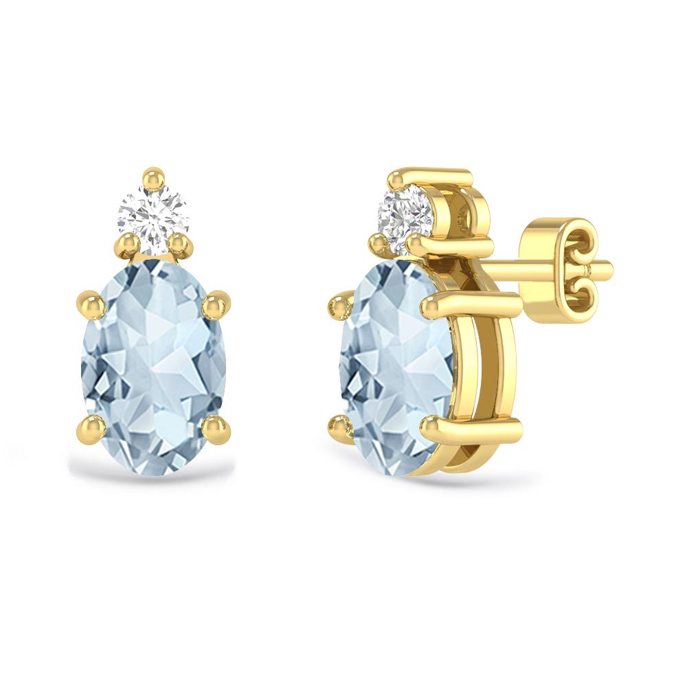 Yellow Gold - Aquamarine