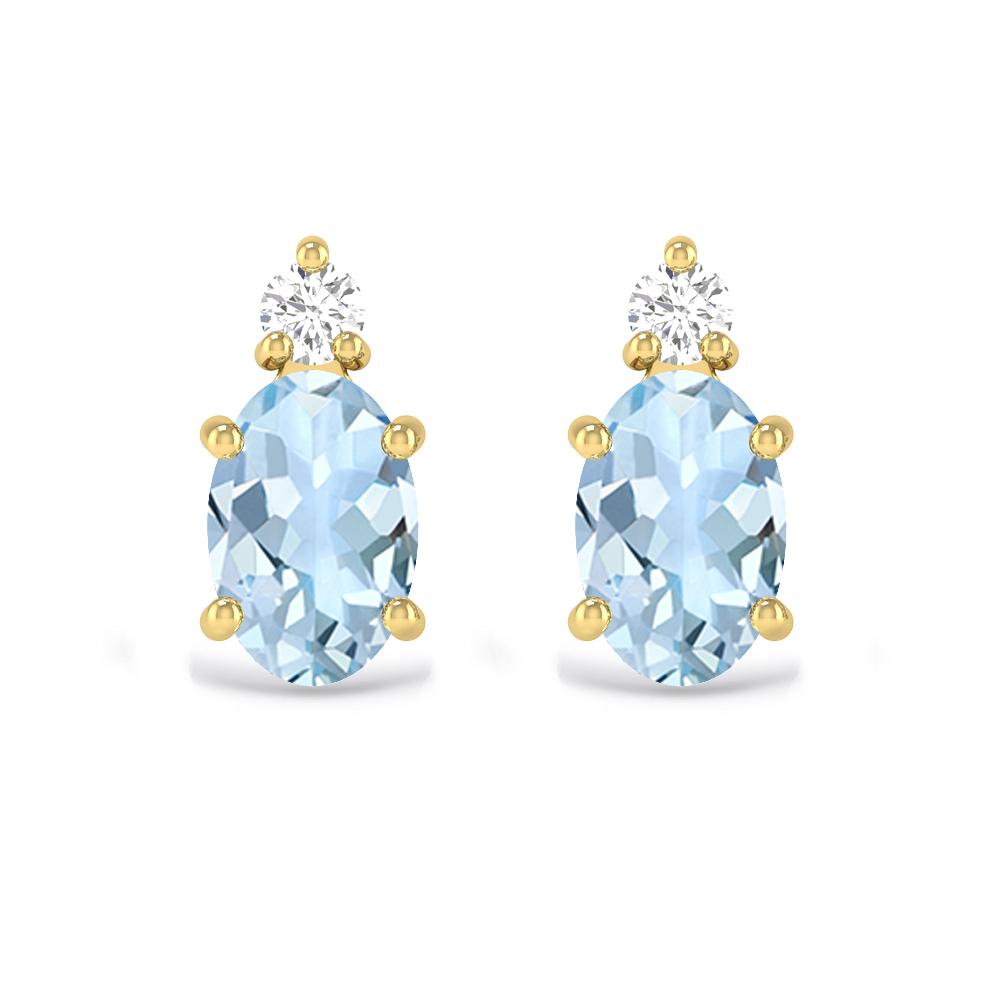 Yellow Gold - Aquamarine